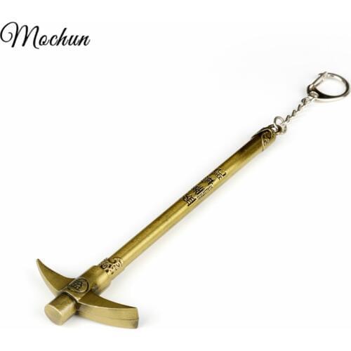 MQCHUN The Lost Tomb Notes Luoyang Shovel Pick Keychain Grave Robbing Tools Keyring For Mens Car Key Chains Chaveiro Gift Game