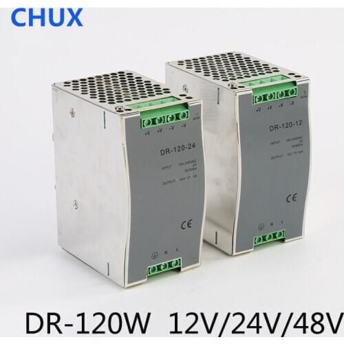 CHUX Switching Power Supply 48V 120W 2.5A Din Rail Single Output For Industrial Led Light SMPS Power Supplies