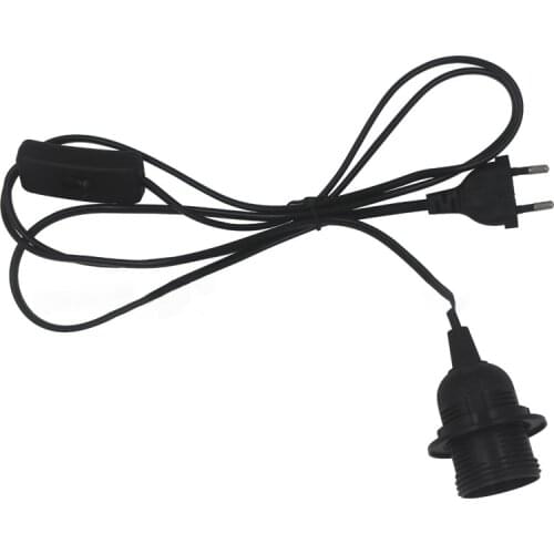 E27 Lamp Holder Base 1.8M Power Cord Cable With Switch 220V EU Hanging Pendant LED Light Fixture Lamp Bulb Socket Wire Adapter