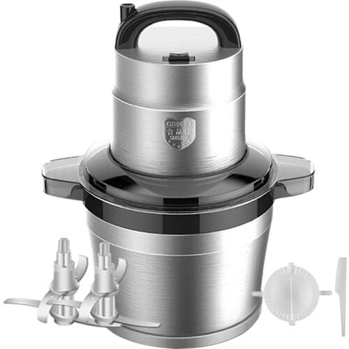 220V Electric Meat Grinder Household Stainless Steel Food Chopper Vegetable Shredder High Capacity 6L 800W/1200W Switchable