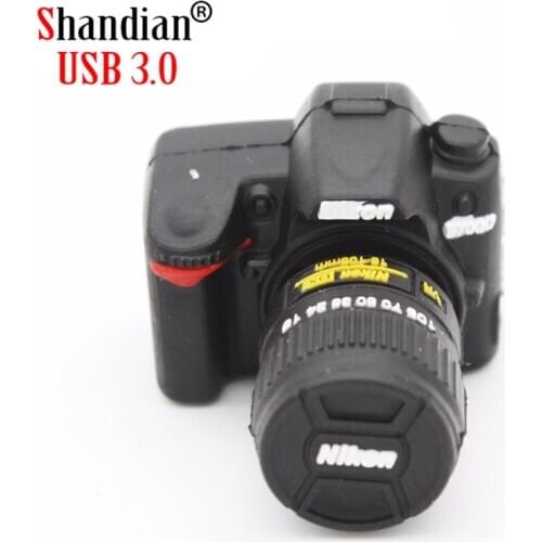 SHANDIAN USB 3.0 Wholesale USB stick Nikon camera Cartoon Creative U Disk 4GB 8GB 16GB 32GB 64GB USB 3.0 high speed flash drive