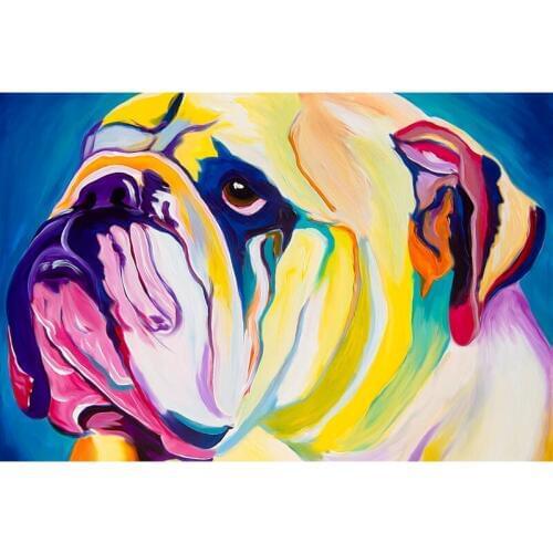 5D DIY Diamond Painting Colorful dog Diamond Embroidery Mosaic Picture of Rhinestones Cross Stitch Home Decor Gifts