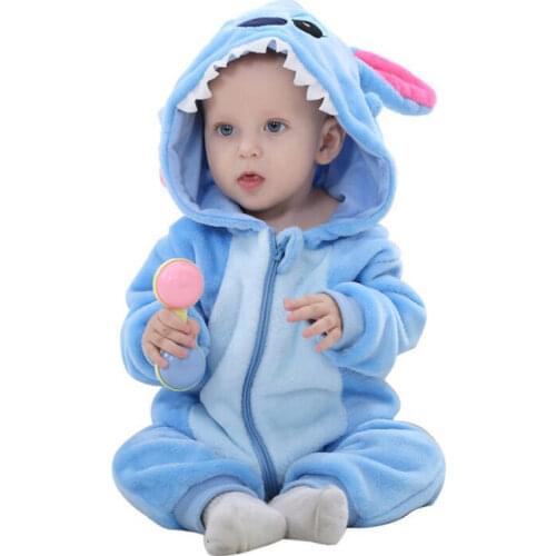 Baby Animal Cosplay Costume Pajamas Newborn Infant Flannel Romper Animal Onesie Costume Hooded Jumpsuit Winter Spring Suit