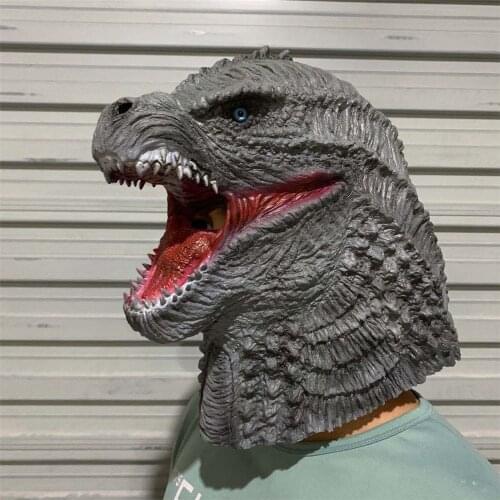 King of The Monsters Mask Horror Dinosaur Headgear Masks for Adults Halloween Party Full Face Mask Cosplay Props