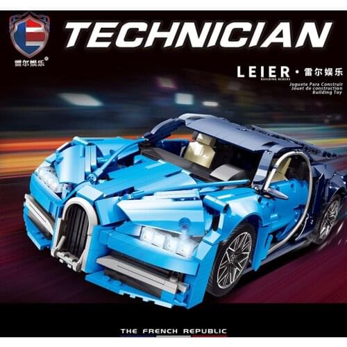 Leier 50028 High-Tech MOC Supercar Model City Racing Series Children Assemble Toy Blocks Small Particles Fit Together Tightly