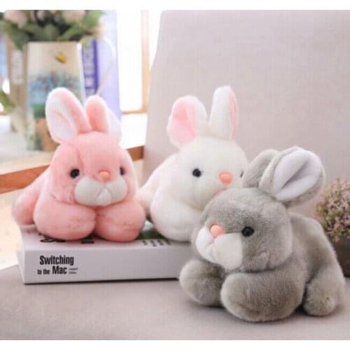 15CM/20CM Kawaii Cute Pink Rabbit Animals Rabbits Stuffed Plush Toys For Baby Girls Birthday Gifts