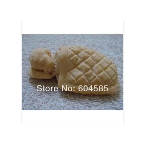 New Soap Mold Moulds Sleeping Baby In Glove Flexible Mold For Soap Candy