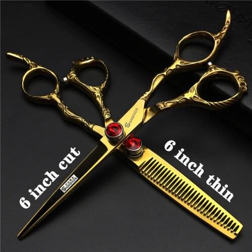 New 6 inch Hairdressers scissors precision barber hairdressing scissors set haircuts pair of scissors hair scissors Custom logo