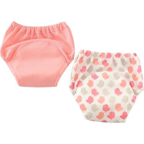 Wholesale 100 PCS Cotton Baby Training Pant Cotton 4-Layer Gauze Training Pants Leak-Proof Baby Breathable Washable Diaper Pants