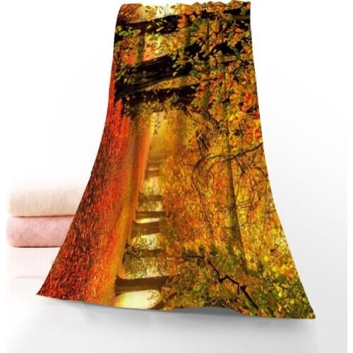 Autumn Tree Towels Microfiber Bath Towels Travel,Beach,Face Towel Custom Creative Towel Size 35X75cm And 70X140cm