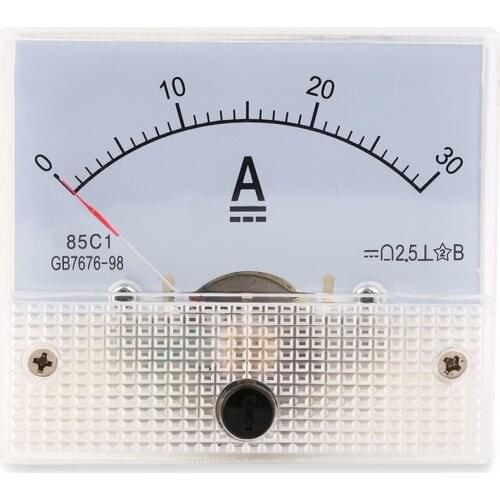Professional DC30A Analog Ammeter Panel Portable 0-30A Current Meter Durable Analog Amperemeter Panel Meter Gauge