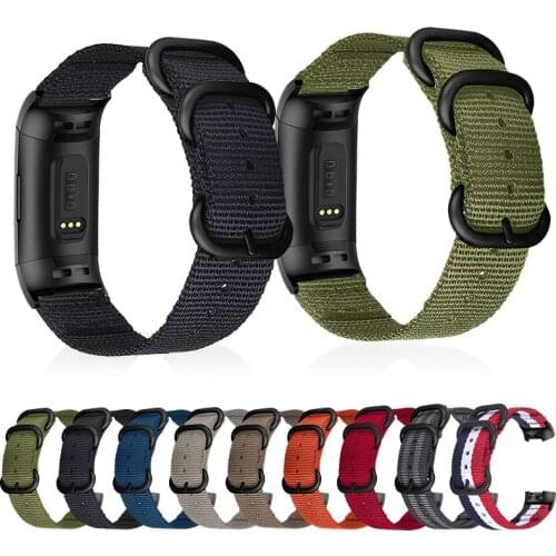Nylon Canvas Strap For Fitbit Charge 3 SE/Charge 4 SE Smart Watch Band Breathable Wrist Band For Men Women Outdoor Sport Correa
