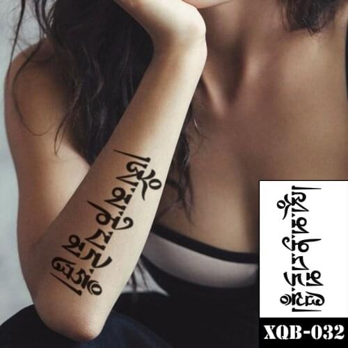 Geometric Triangle Temporary Tattoo Stickers Sexy Butterfly Eyes Line Fake Tatto Waterproof Tatoos Arm Large Size for Women Men