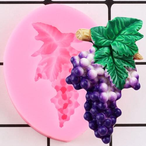 Mujiang 3D Grape Cake Silicone Baking Molds Fondant Cake Decorating Tools Candy Chocolate Gumpaste Mold Soap Clay Moulds