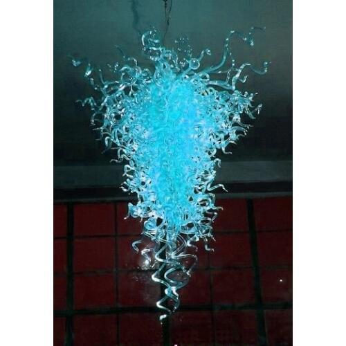 Modern Design Large Decorative European Italian Dale Style Large Hotel Lobby Blue Hand Blown Murano Glass Chandelier