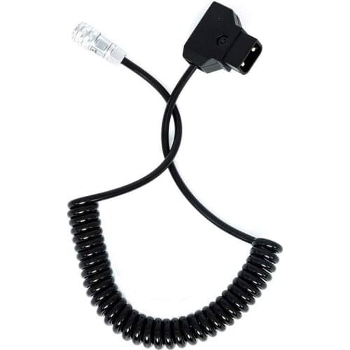 Coiled D-Tap to BMPCC 4K Power Cable P Tap 2-Pin Power Cable for Blackmagic Pocket Cinema Camera 4K 6K