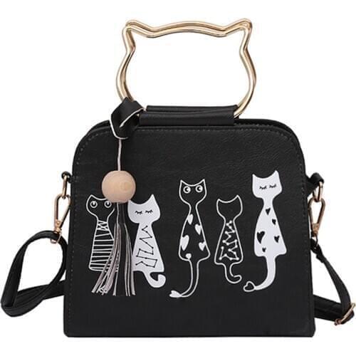 Cute Cat Women Handbags Animal Messenger Bag Women Handbags Cat Rabbit Patter Pattern Shoulder Crossbody Bag Sac A Main Bolsa#5