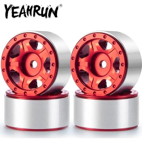 YEAHRUN CNC Metal 1.0inch Micro Beadlock Wheel Rims Hub for 1/24 RC Crawler Axial SCX24 90081 AXI00001 AXI00002 Upgrade Parts
