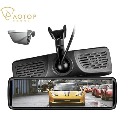 Passenger car rearview mirror monitor full screen display IPS 1920*480 with 1080p starlight back camera for pick-up cars