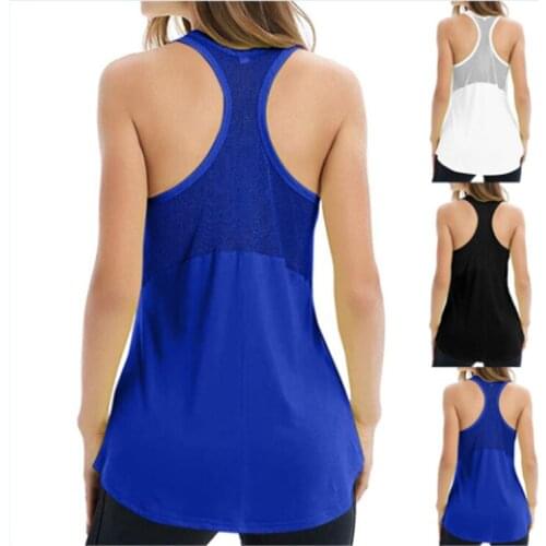 2021 Women Casual Loose Style Vest Solid Color Sleeveless U-shaped Neck Tops White/ Black/ Royal Blue