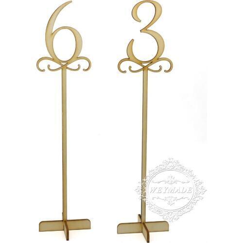 1-10 Rustic Wedding Digital Table Numbers Elegant Wooden Table Decoration Number Set Laser Cut Wood Wedding Table Decor