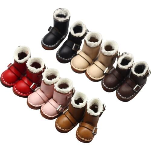 1Pair DOLLS Boots For 1/6 Blyth Dolls AS fit 1/8 BJD Dolls Shoes Accessories toys 3.7*1.6cm