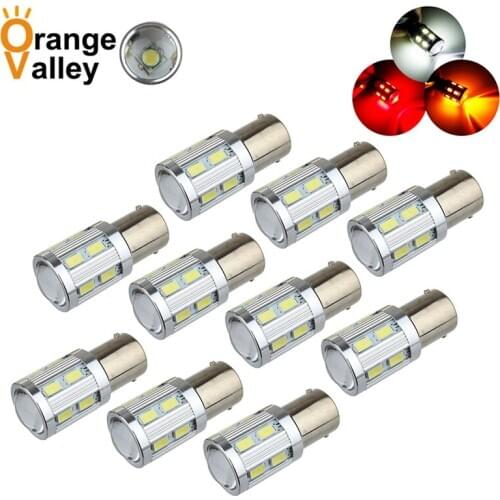 10Pcs P21W 1156 BA15S 12 SMD 5630 1157 BAY15D Brake Parking Reverse Lights Fog Lamps Turn Signal Bulb DC12V