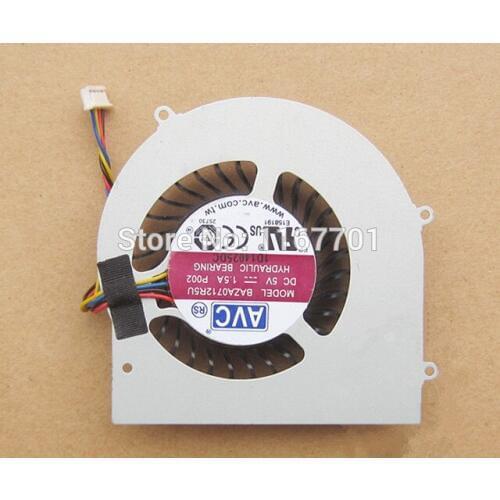 100% Original Laptop CPU Cooling Fan For AVC BAZA0712R5U-P002 DC5V 1.5A 4pin notebook Cooler