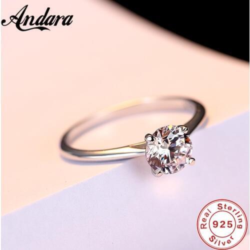 100% 925 Sterling Silver Rings for Women Wedding Engagement Acessories Cubic Zirconia Jewelry Big Promotion