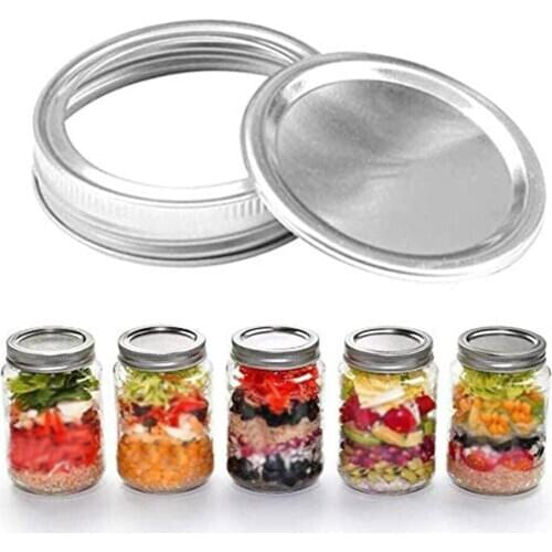 12 set Regular Sealing Cap Jar Lids and band Mouth Lids Bands Split-Type Canning Lids Leak Proof for Jar kitchen supplies