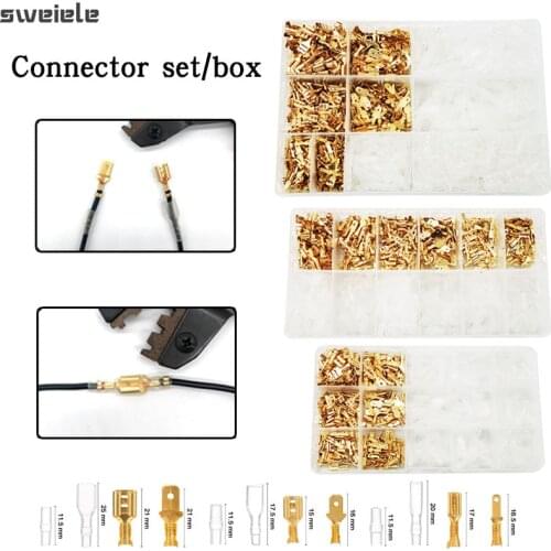 180/360/600Pcs Insulated Male Female Wire Connector 2.8/4.8/6.3mm Electrical Wire Crimp Terminals Spade Connectors Assorted Kit