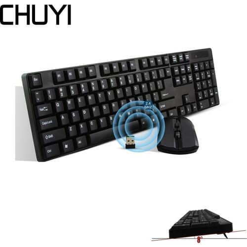 2.4Ghz Wireless Keyboard Mouse Combo Ergonomic Computer Gaming Keypad USB Optical Wireless Mice For PC Desktop Laptop Tablet