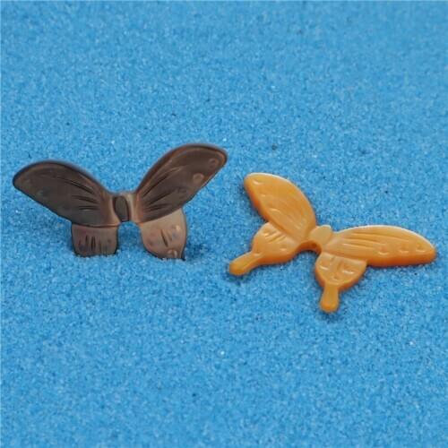 2pcs Coffee yellow butterfly insect Shell Charm pendant hole size 1mm for Jewelry Accessory DIY Jewelry Making 20*14mm