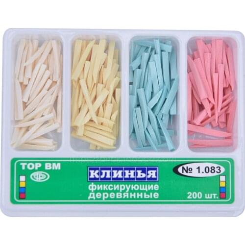 200pcs Dental Wooden Wedges 1.083 Interdental Contoured Dental Wedges Nonexpansion With Water TOP BM Dental WoodegeDentisty Tool
