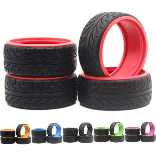 4pcs 1:10 RC Car Medium Drift Tires for KYOSHO TAMIYA HPI Redcat Racing HSP 94123/94103