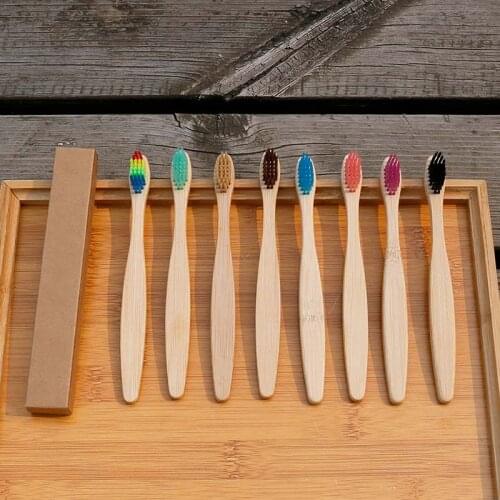 5/10 pcs Kids Bamboo Toothbrushes Child Soft Bristle Training Toothbrush Baby Dental Care Tooth Brush