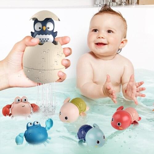 Baby Bath Toys Kids Duck Egg Water Spray Sprinkler Bathtub Toys For Boys Girls Bathroom Sprinkling Shower Swimming Bath Toy 6 PC