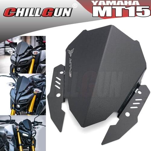Motorcycle Accessories Alloy Screen Sports WindScreen Windshield Deflector For YAMAHA MT15 MT-15 2019 2020 2021 MT125 2020 2021