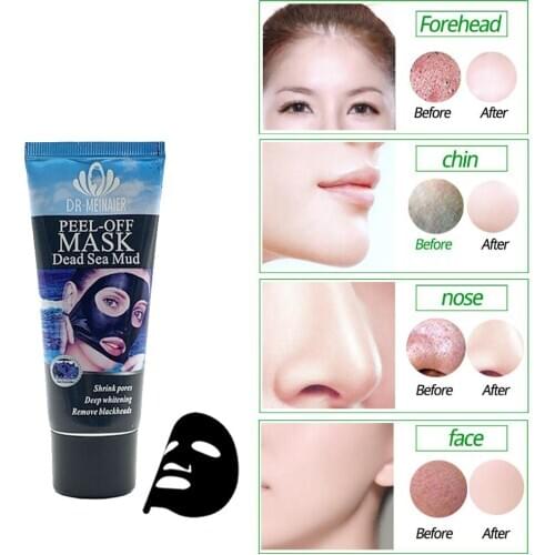 Dead Sea Black Mud Blackhead Remove Facial Masks Deep Cleansing Purifying Peel Off Black Nud Facail Face Masks