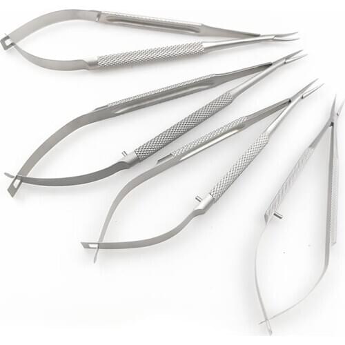 Stainless Steel Castroviejo Needle Holders Straight/Curved Head for Dental Forceps Dental Instrument