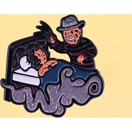 Horror Film Enamel Pins funny Ghost Metal Cartoon Brooch Men Women Fashion Jewelry Gifts Bag Hat Clothing Lapel Badges