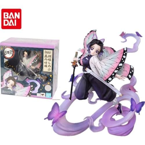 Bandai Ghost Slayer Anime Figure Zero Kochou Shinobu Combat Special Effects Genuine Model Collection Decoration Children Toy