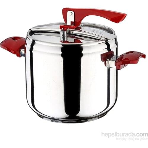 Uçe Pressure Cooker Red Handle Cookware Made In Turkey Pot Stew Pot