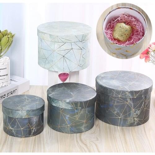 Round Florist Flowers Gift Box Packaging Paper Box for Wedding Birthday Gift Box Party Gift Candy Storage Box With Lid