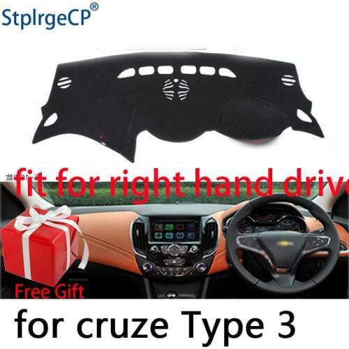 Car Dashboard Cover Mat for Chevrolet Cruze 22015 2016 2017 Right Hand Drive Dashmat Pad Dash Mat Covers Dashboard Accessories