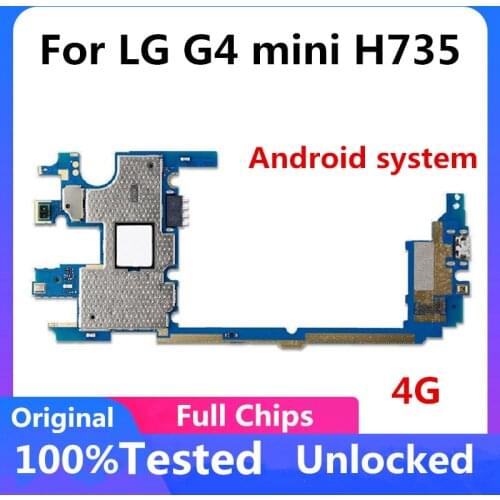 For LG G4 mini H735 Logic Board Original Unlocked For LG G4 mini H735 Motherboared With Android System With Full Chips