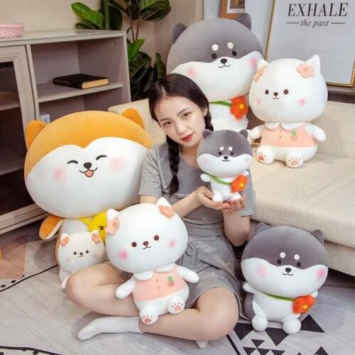 Stuffed Plush Shiba Inu Toys Pillow Kawaii Sleeping Pillow Cute Dog Doll Plush Toy Children Birthday Christmas Present