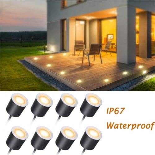 Outdoor In-ground Lamp Recessed LED Deck Lights Landscape Light IP67 Waterproof for Yard Garden Pathway Stairs Patio Fence