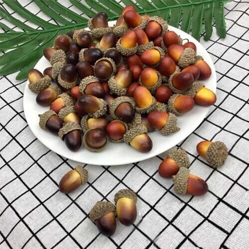 Natural acorn berry dry fruits model store shop festive decorations diy dried flower wreath supplies Simulation fake fruit props