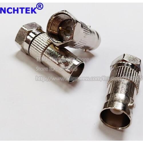 NCHTEK Male F-type/satellite to Female BNC adapter connector,F-type Male to BNC Female coax cable TV adapter/Free shipping/10PCS